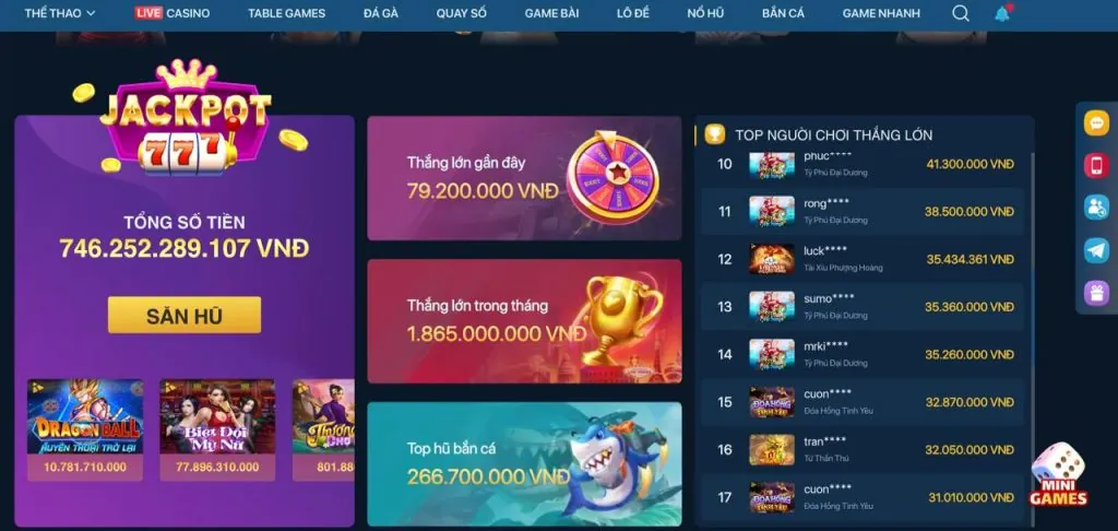 Các tính năng nổi bật của Slot Games 36win